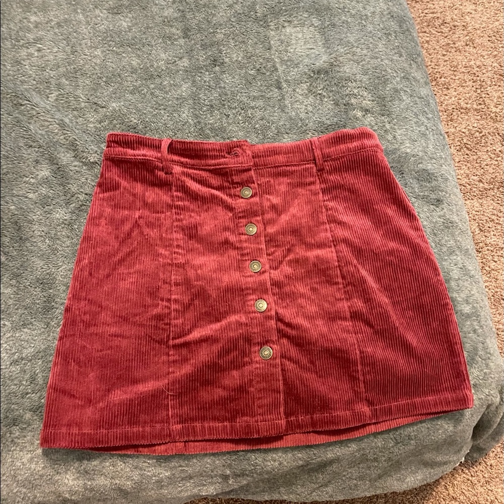 Corduroy red skirt large